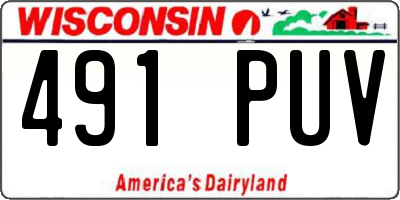 WI license plate 491PUV