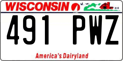 WI license plate 491PWZ