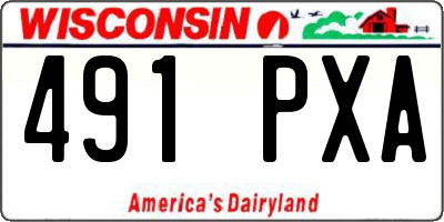 WI license plate 491PXA