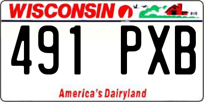 WI license plate 491PXB