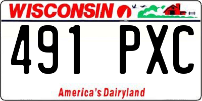 WI license plate 491PXC