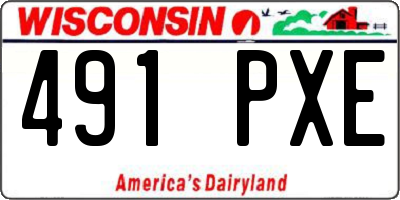 WI license plate 491PXE