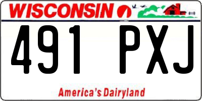 WI license plate 491PXJ