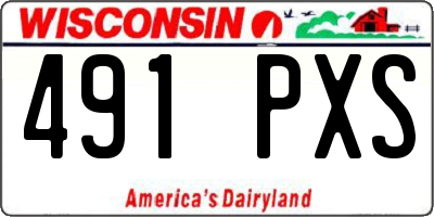 WI license plate 491PXS