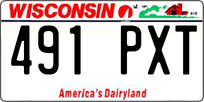 WI license plate 491PXT