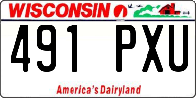 WI license plate 491PXU