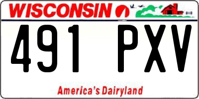 WI license plate 491PXV