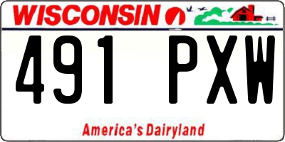 WI license plate 491PXW