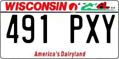 WI license plate 491PXY
