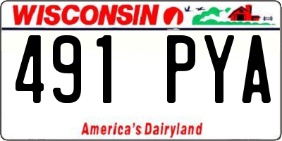 WI license plate 491PYA