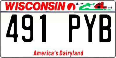 WI license plate 491PYB