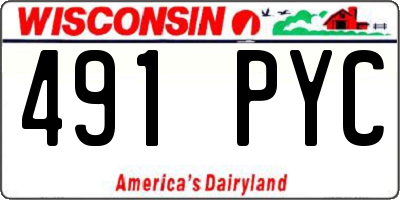 WI license plate 491PYC
