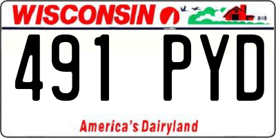 WI license plate 491PYD