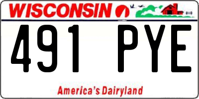 WI license plate 491PYE