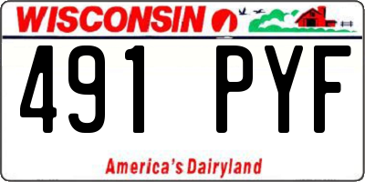 WI license plate 491PYF