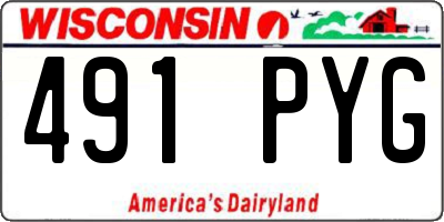 WI license plate 491PYG