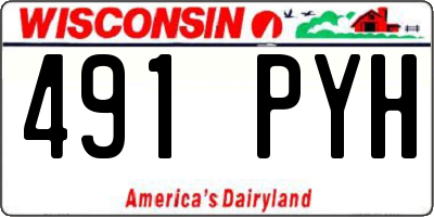 WI license plate 491PYH