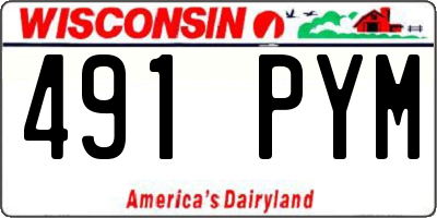 WI license plate 491PYM