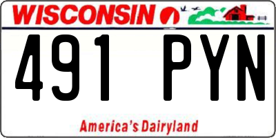 WI license plate 491PYN