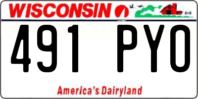 WI license plate 491PYO