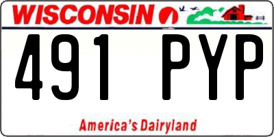 WI license plate 491PYP