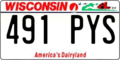 WI license plate 491PYS