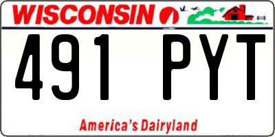 WI license plate 491PYT