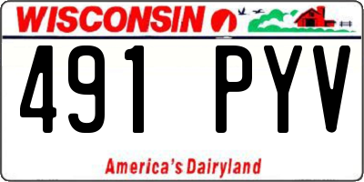 WI license plate 491PYV