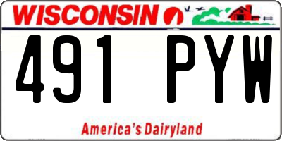 WI license plate 491PYW