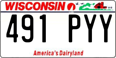 WI license plate 491PYY