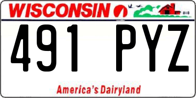 WI license plate 491PYZ