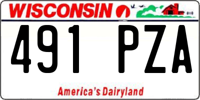 WI license plate 491PZA