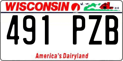 WI license plate 491PZB