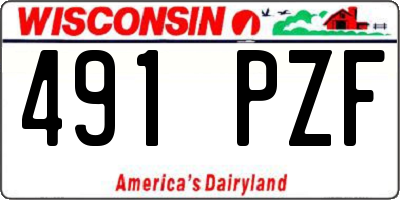 WI license plate 491PZF