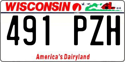 WI license plate 491PZH