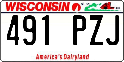 WI license plate 491PZJ