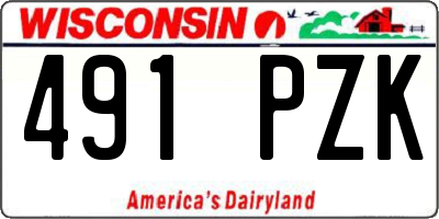 WI license plate 491PZK