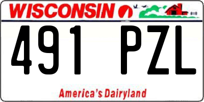 WI license plate 491PZL