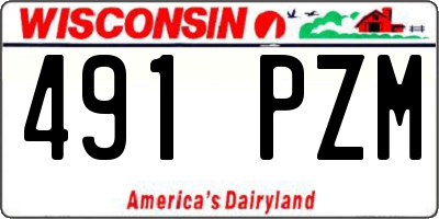 WI license plate 491PZM