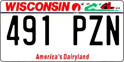 WI license plate 491PZN