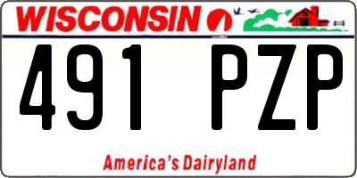 WI license plate 491PZP