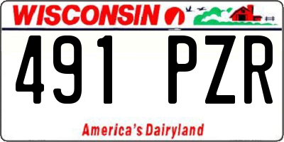 WI license plate 491PZR