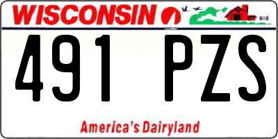 WI license plate 491PZS