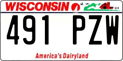 WI license plate 491PZW