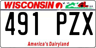 WI license plate 491PZX