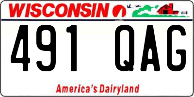 WI license plate 491QAG