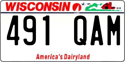 WI license plate 491QAM