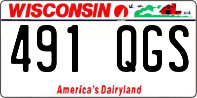 WI license plate 491QGS