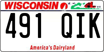 WI license plate 491QIK