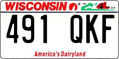 WI license plate 491QKF